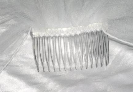 3" plastic comb for wedding veil