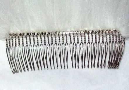 5.25 inch metal comb for wedding veils