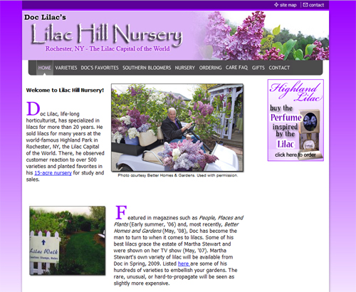 Lilac Hill Nursery Website