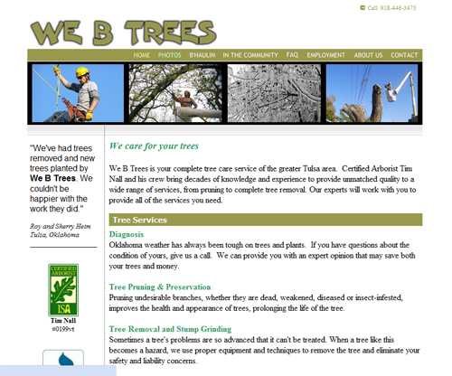 We B Trees Website