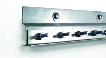 Face of wall steel mounting hardware