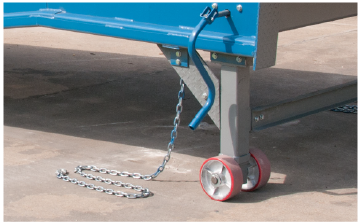 Yard Ramp Caster wheels with adjustable legs