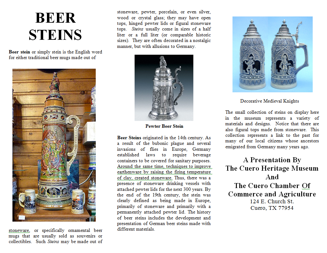 Beer Steins in permanent display exhibits