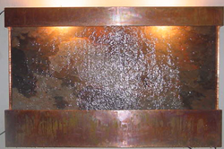 Large Slate and Copper Wall Fountain