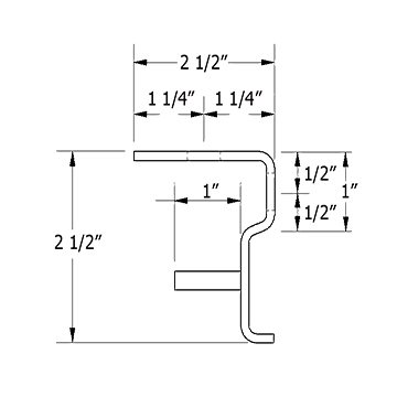 Strip door hardware profile dimensions