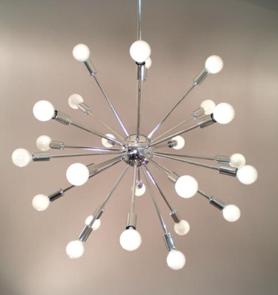 Sputnik Atomic Lamp Light Chandelier Chrome Mid Century Modern Eames 