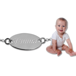 sterling silver baby/child ID Bracelet
