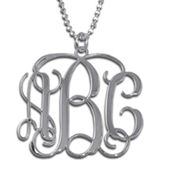 sterling silver Monogram Necklace