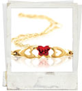 10kt gold butterfly birthstone bracelet