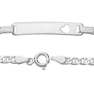 sterling silver Girl's ID Bracelet