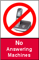 No answering machines