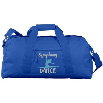 Blue with Blue and Silver Duffel