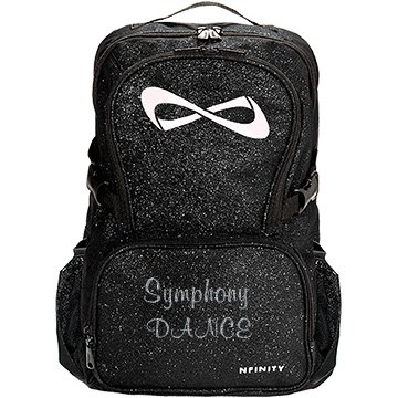 Black with Silver Glitter Backpack