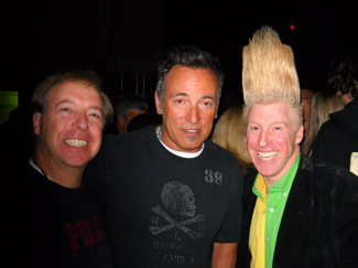 Eugene Nock with 'The Boss' Bruce Springsteen and Daredevil Bello Nock