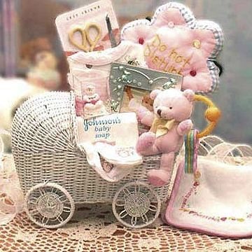Baby Gift Basket - Send this special baby carriage!