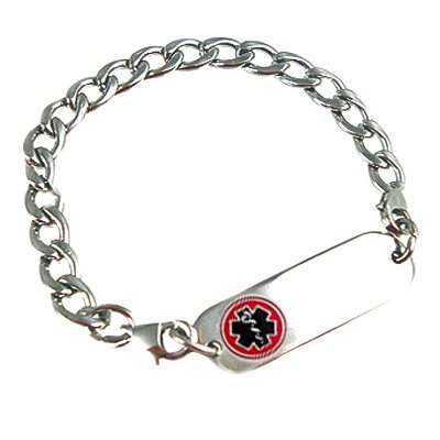 Stainless Curb Link Medical ID Bracelets