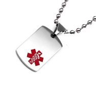  Stainless Steel Medical ID Pendant 