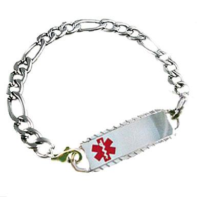 Baubles stainless medical id bracelet, engraved medical tag