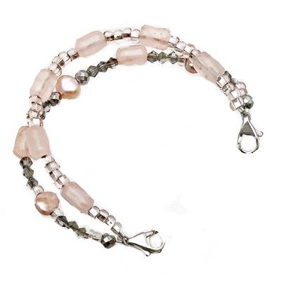 Crystal Balance Pink & Peridot Medical Bracelets