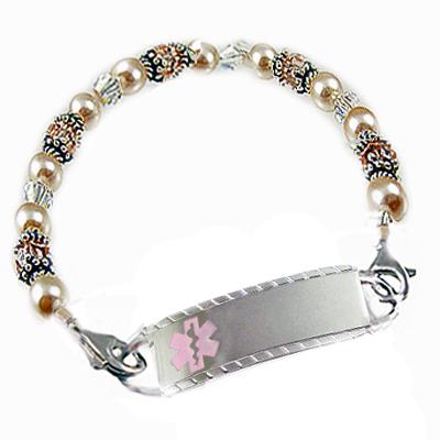 Silver Shimmer Petite Medical Bracelets