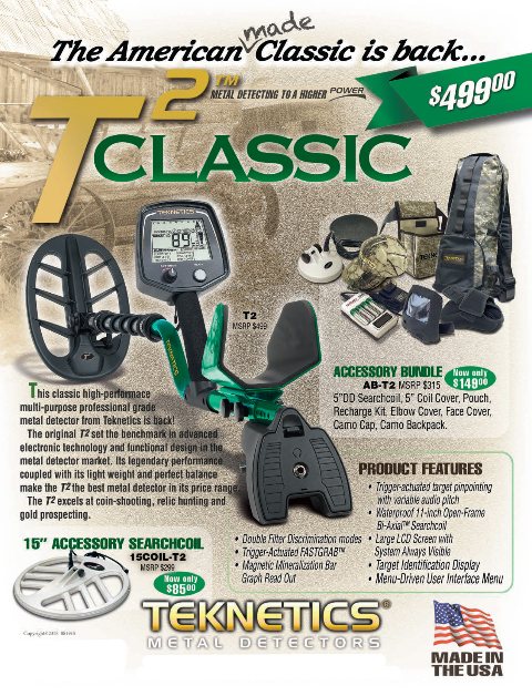 Teknetics T2 Classic Metal Detector Now at a Lower Price Gold Prospecting  Mining Equipment Detectors Snake Protection