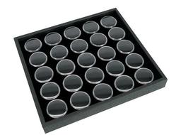 magnifying boxes in tray