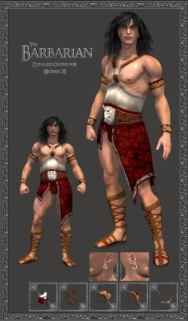 Xurge 3D Corporation - Barbarian Outfit for M3