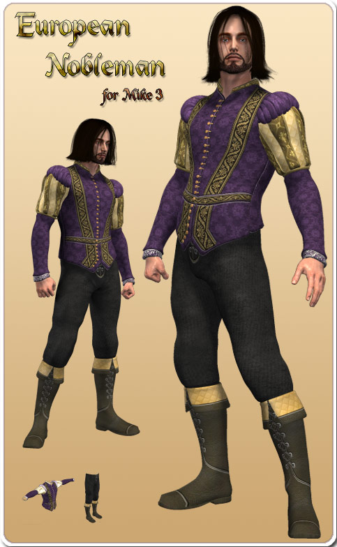 Xurge 3D Corporation - European Nobleman Outfit for M3