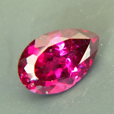 pear rhodolite with certificate 