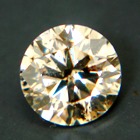 round ideal cut brilliant champagne diamonds without artificially coloring