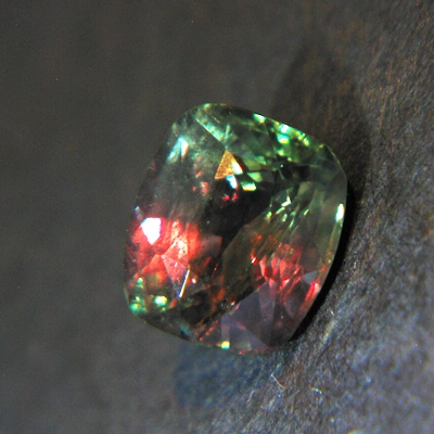 emerald green at day to ruby red alexandrite with AGTL and IGI report from Araku valley