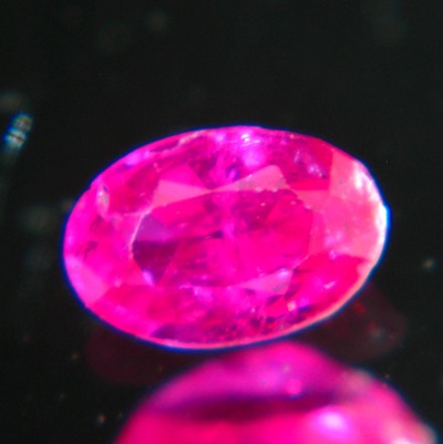 neon red Burma ruby silky inclusions no treatments, oval