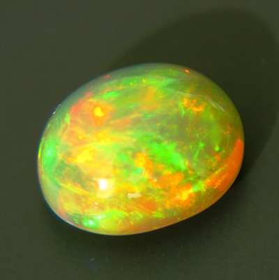 untreated fire welo opal oval cabochon