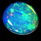 untreated rainbow colored crystal welo in coin shape round and thin