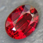 Ceylon rhodolite garnet 1.61 carat, free of treatments, oval dark red purple in deepest tone