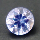 blue-purple round brilliant from Ceylon, unheated and natural 