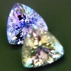 matching pair of certified untreated tanzanites in highest quality