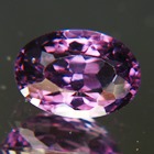 unheated pink-purple spinel from Ceylon, oval and dark deep cut