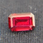 red garnet from sri lanka free of treatments, emerald cut, deep red