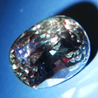 pyrope spessartite colorchange garnet green to red in rare size two carat trillion