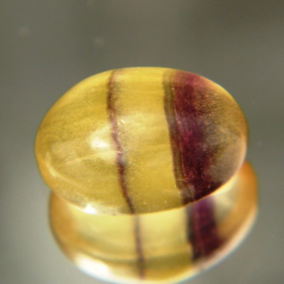 untreated oval cabochon shape fluorite striped in different colors