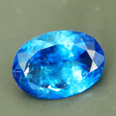 clean faceted blue euclase from zimbabwe in finest blue oval 