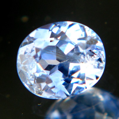 sky blue oval cut brilliant sapphire from Ceylon, unheated and natural, no window, IGI report
