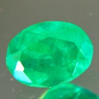 zimbabwe emerald oval fine color quality oil only 0.7 carat