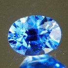 cornflower blue oval cut brilliant sapphire from Ceylon, unheated and natural, no window, IGI report