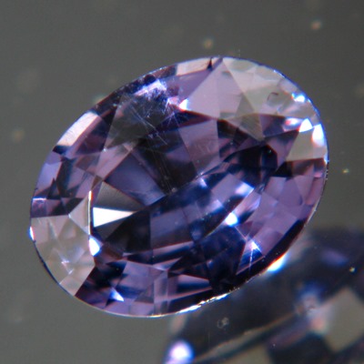 blue-purple colorchange spinel from Ceylon, oval and dark