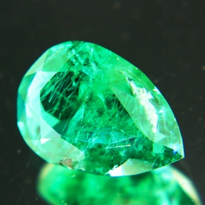 oil only zimbabwe emerald vivid green pear shape near 2 carat with matching sister