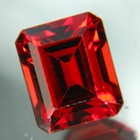 oval red garnet with certificate and untreated color