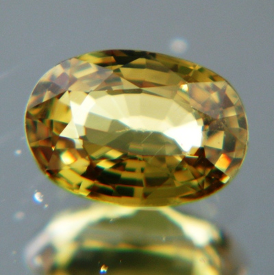 Olive yellow Ceylon sapphire