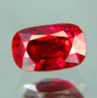 long cushion cut untreated ruby over 2 carat